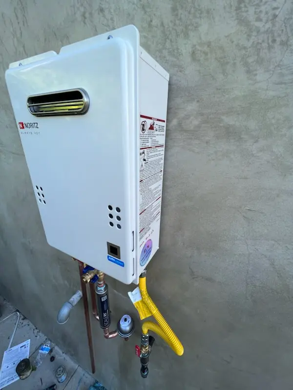 Tankless water heater installation for Town North homes